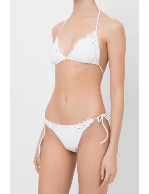 Ermanno scervino - bikini triangolo d404y312itm 10601 bianco