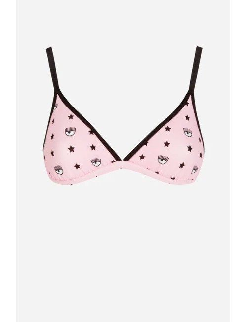 Chiaraferragni - reggiseno triangolo eye star all-over 4624 3226 1242 rosa