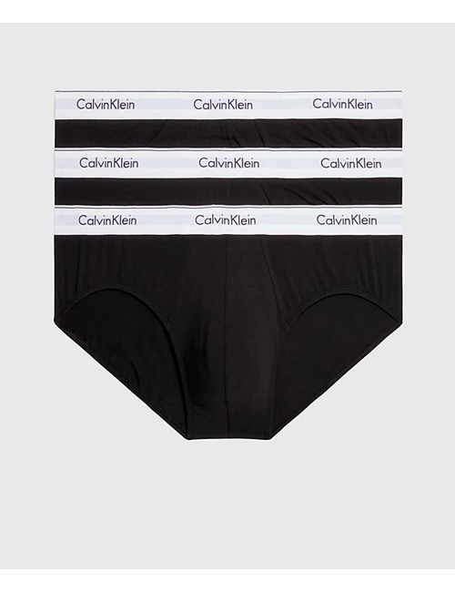 Ck - slip in confezione da 3 - modern cotton 000nb2379a-001 nero