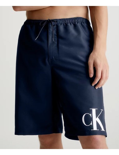 Ck - pantaloncini da surf - ck monogram km0km00805-dca navy iris