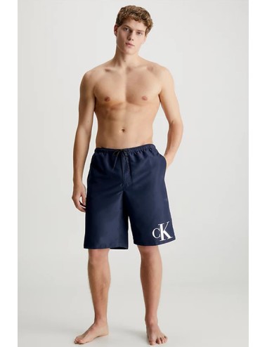 Ck - pantaloncini da surf - ck monogram km0km00805-dca navy iris