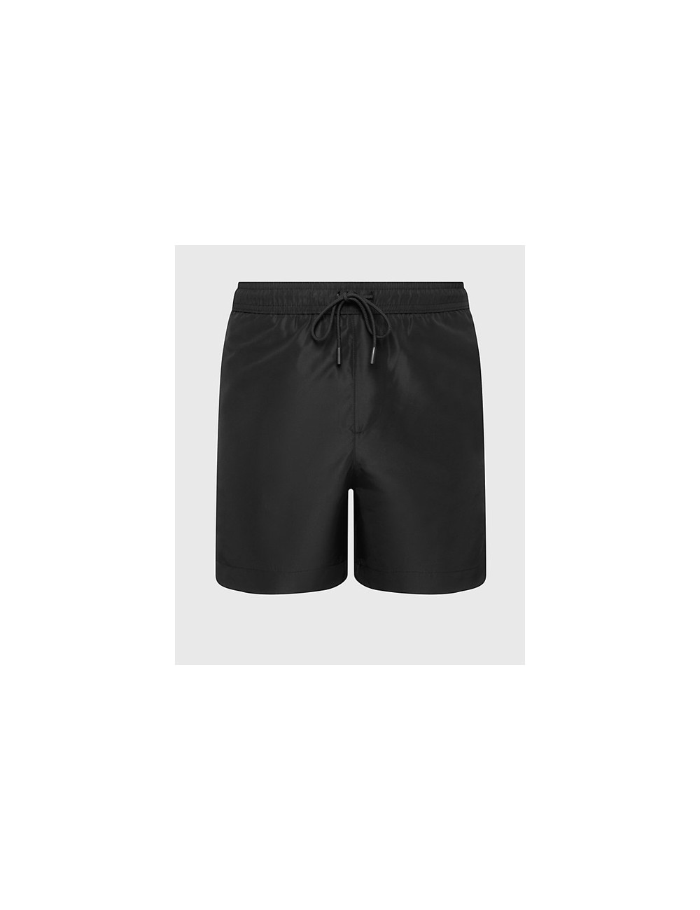 Ck - pantaloncini da bagno con cordoncino medio - core solids km0km00817-beh black