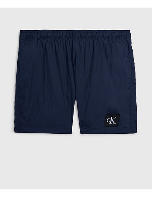 Ck - pantaloncini da bagno con cordoncino medio - ck nylon km0km00819-dca navy iris