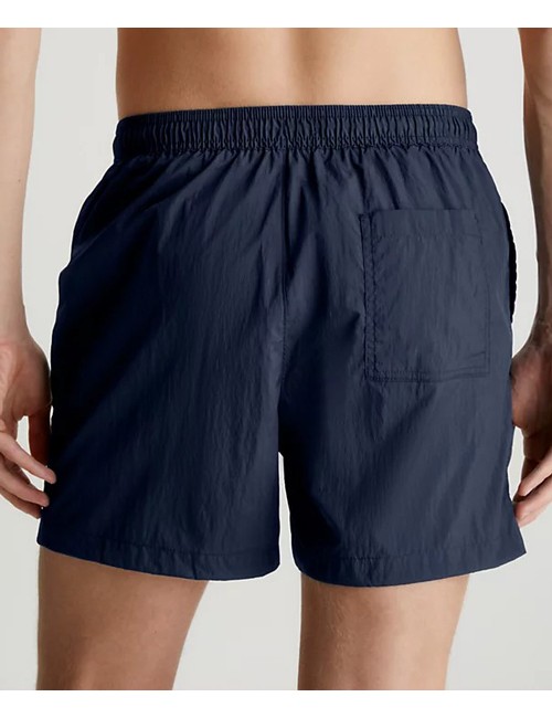 Ck - pantaloncini da bagno con cordoncino medio - ck nylon km0km00819-dca navy iris