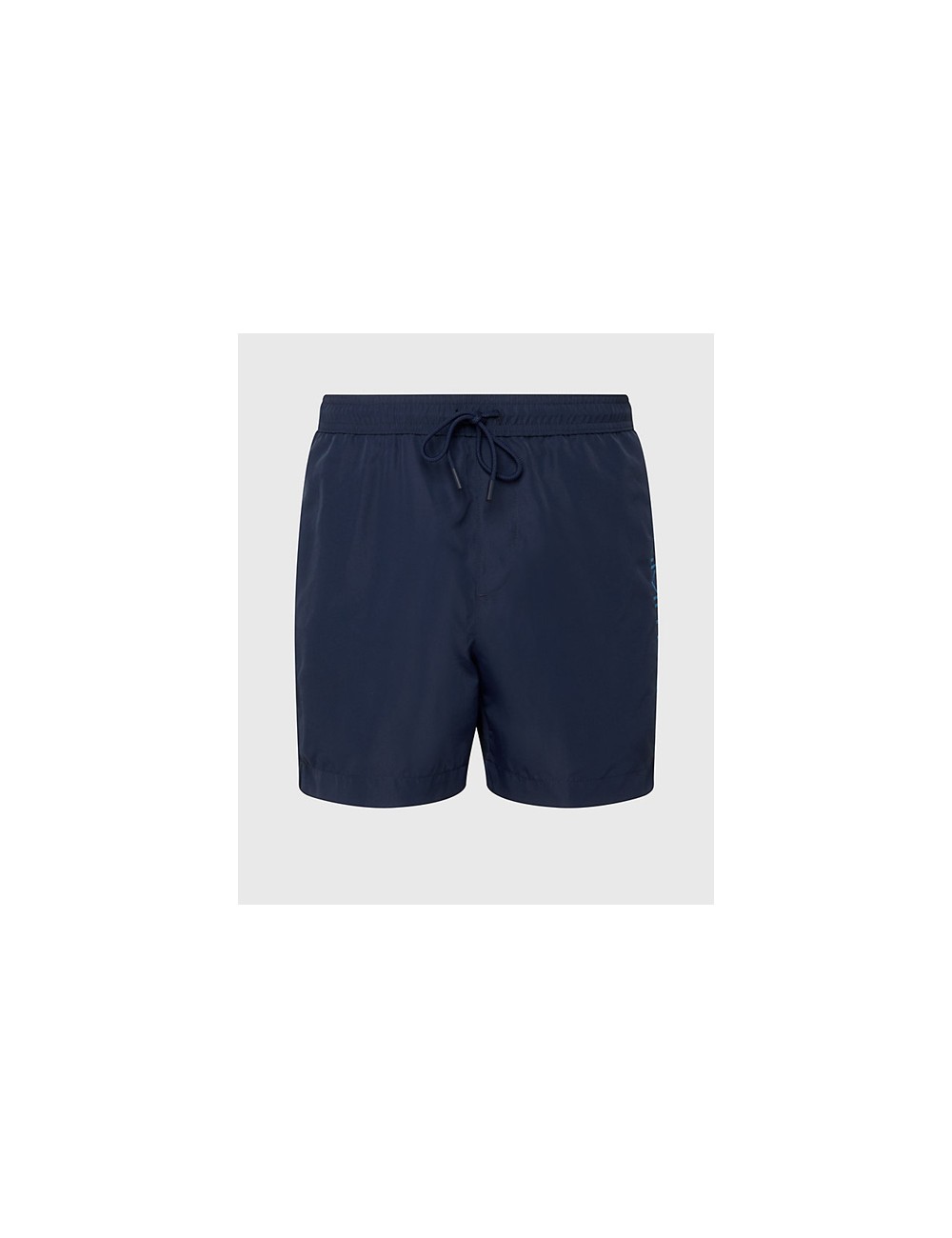 Ck - pantaloncini da bagno con cordoncino medio - core logo km0km00817-dca navy iris