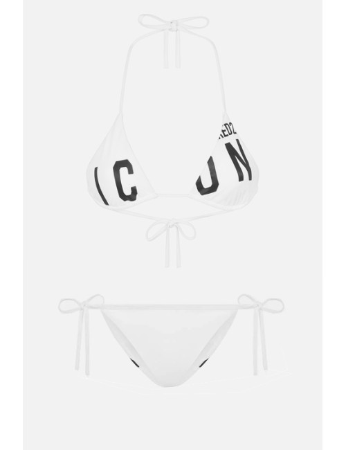 Dsquared2 - bikini triangolo + slip lacci bianco d6bx6336+d6b08336 110