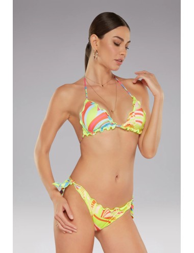 Effek - bikini triangolo e slip nodi brasiliano regolabile frou frou butterfly fk23-1579u