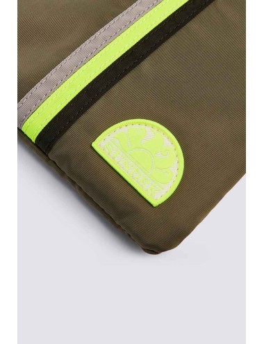 Sundek -  ludvig pochette con dettaglio arcobaleno am377abta100 30208 dark ar. green