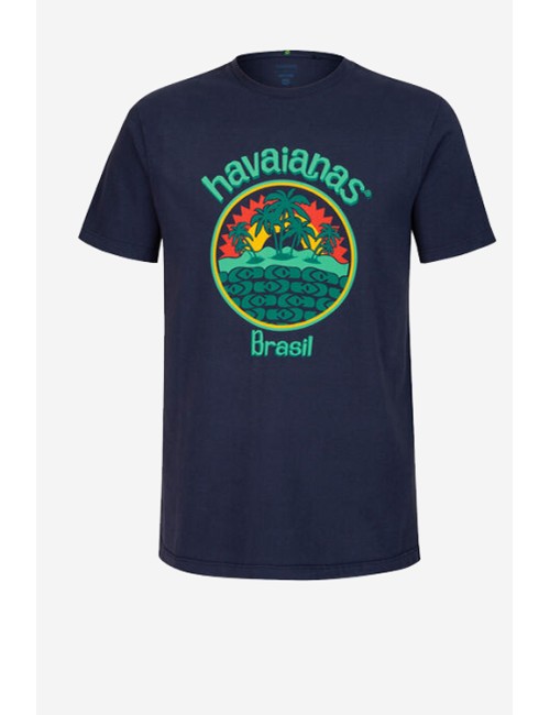 Havaianas - t-shirt round patch navy blue 4146451.0037