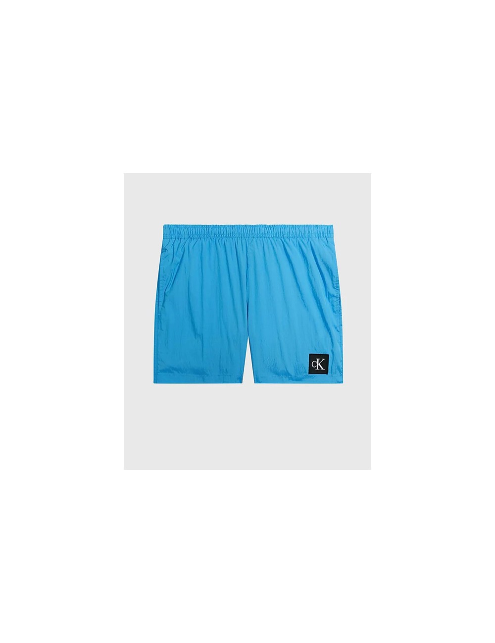 Ck - pantaloncini da bagno con cordoncino medio - ck nylon km0km00819-cy0 blue crush