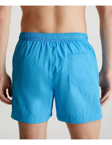 Ck - pantaloncini da bagno con cordoncino medio - ck nylon km0km00819-cy0 blue crush