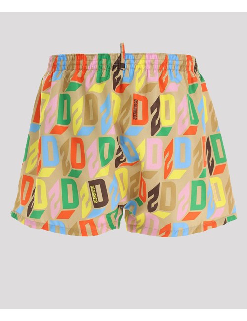 Dsquared2 - boxer corto fantasia d2 d7b644720 278 caffè