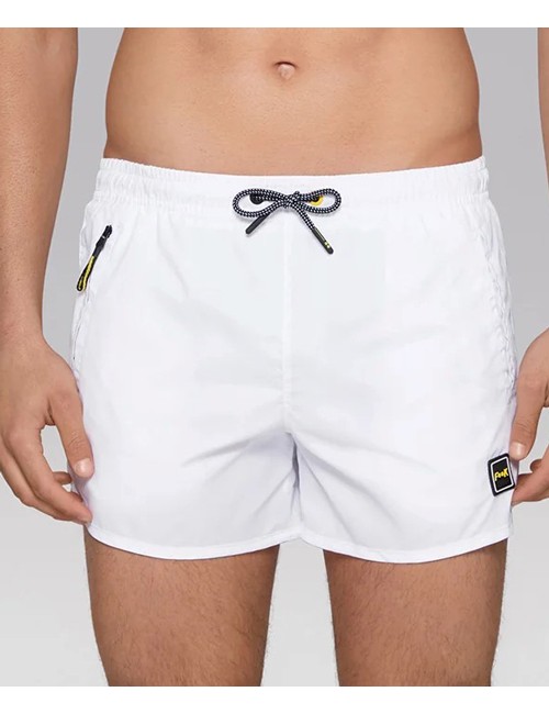 Effek - short t.u. con zip laterali fk23-2003wh bianco