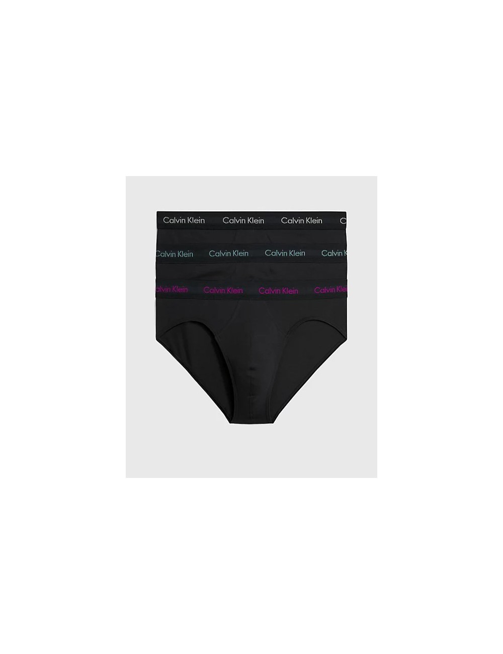 Ck - slip 3pack cotton strech 0000u2661gh50 nero