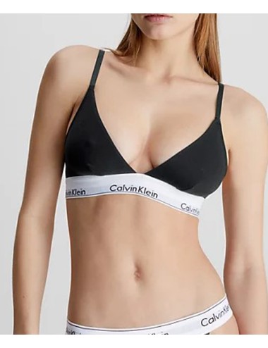 Ck - reggiseno a triangolo - modern cotton 000qf1061e 001 nero