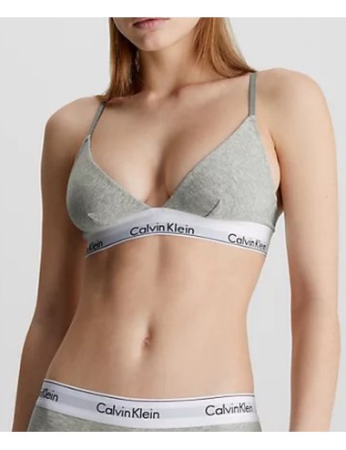 Ck - reggiseno a triangolo - modern cotton 000qf1061e 020 grigio