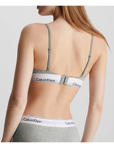 Ck - reggiseno a triangolo - modern cotton 000qf1061e 020 grigio