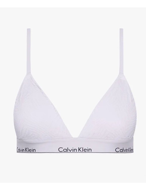 Ck - reggiseno a triangolo in pizzo con coppe preformate 000qf7077e-ll0 lilla