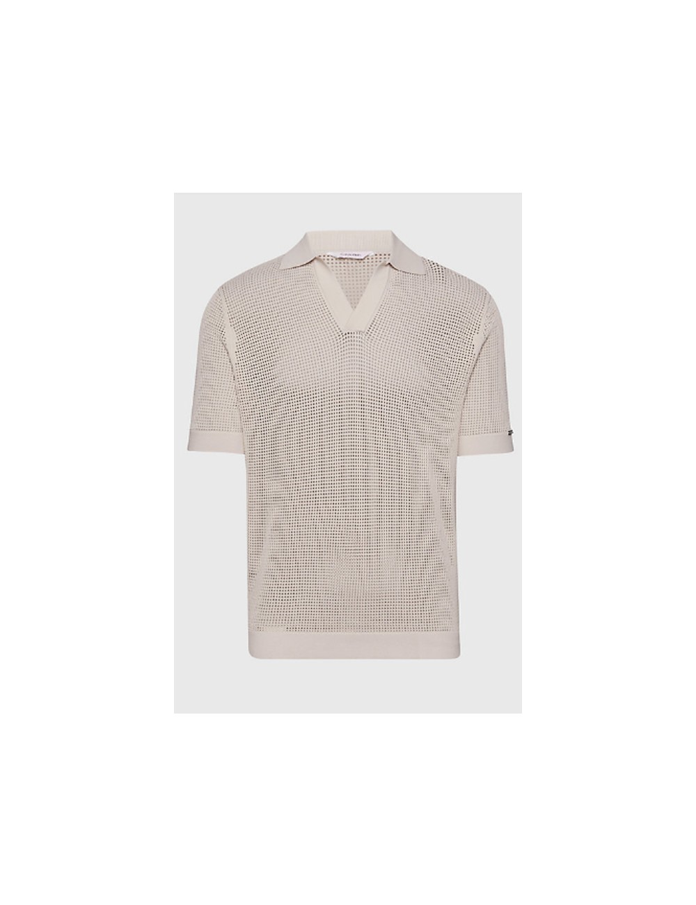 Ck - polo da spiaggia in maglia aperta km0km00963-ace beige