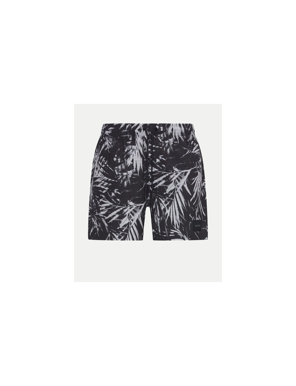 Ck - pantaloncini da bagno con cordoncino medio - ck print km0km01005-0gu