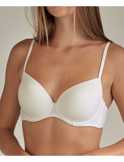 Parisblue - reggiseno balconcino in cotone 117954 elen bianco