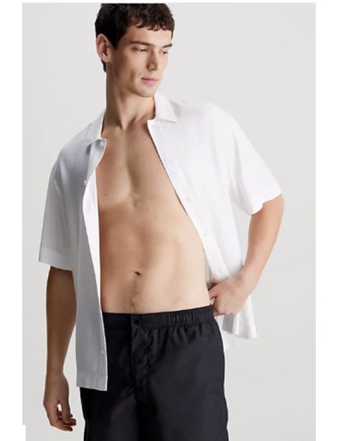 Ck - camicia da spiaggia - ck meta legacy km0km00965-ycd white