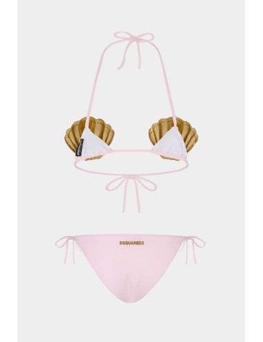 Dsquared2 - bikini triangolo + slip lacci d6bxl+bo8-492 avorio