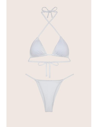 Effek - bikini triangolo e slip brasiliano fisso clear fk24-0120wh