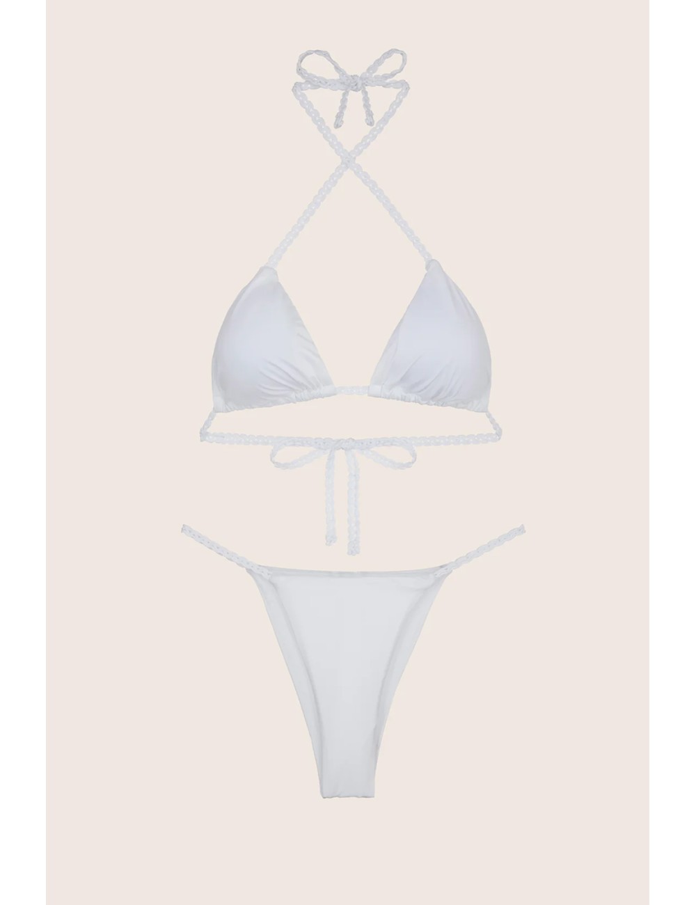 Effek - bikini triangolo e slip brasiliano fisso clear fk24-0120wh