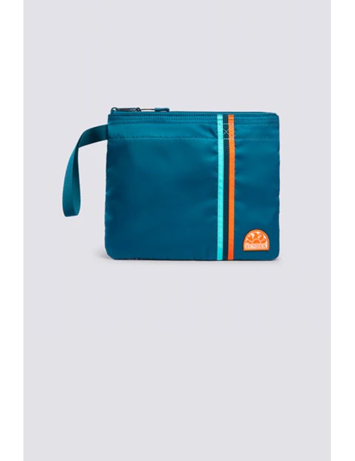 Sundek - ludvig pochette con dettaglio arcobaleno am377abta100 01203 teal 03