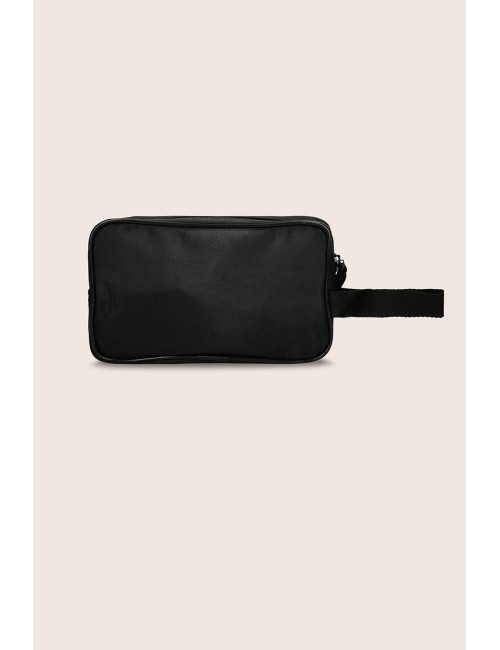 Effek - pochette con logo tinta unita fk24-a205bk nero