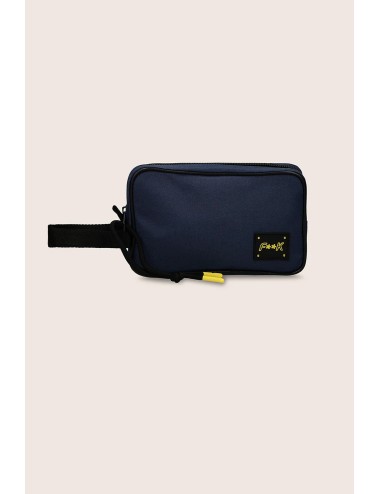 Effek - pochette con logo tinta unita fk24-a205bu blu