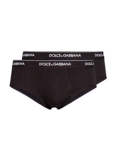 Dolce&gabbana - slip brando 2pack strech cotton n9a05j fugiw