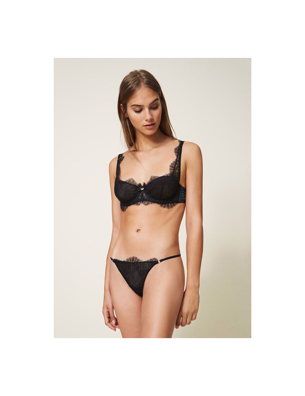 Twinset - slip perizoma in pizzo valencienne 202ll6h88