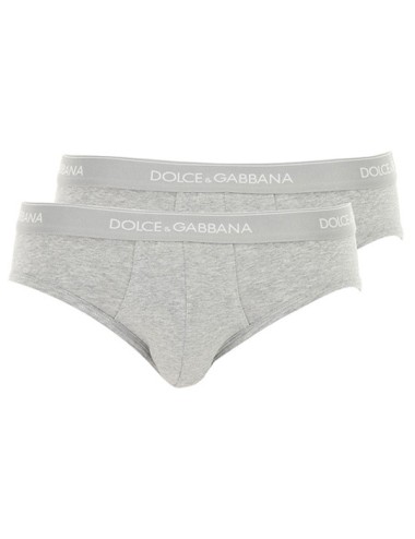 Dolce&gabbana - slip brando 2pack strech cotton n9a05j fugiw grigio