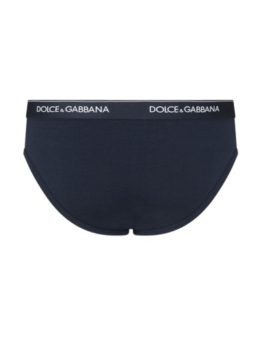 Dolce&gabbana - slip medio 2pack strech cotton n9a03j o0025 blu