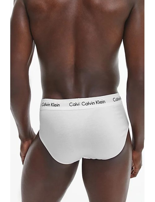 Ck - slip 3pack cotton strech 0000u2661g bianco