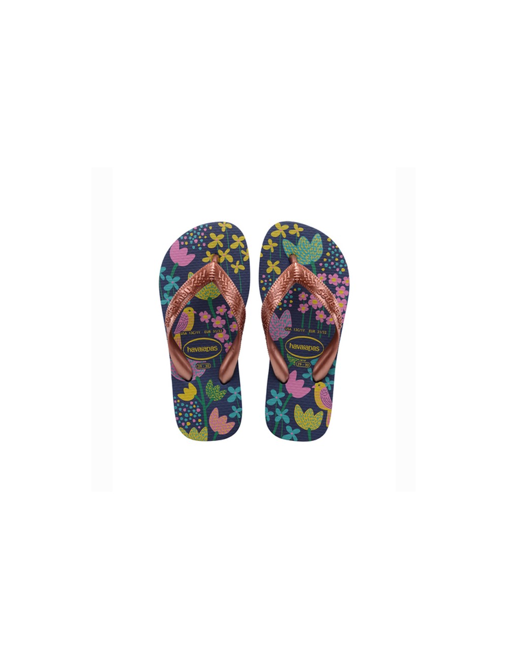 Havaianas - kids flores dark blu/gold 4000052.7182