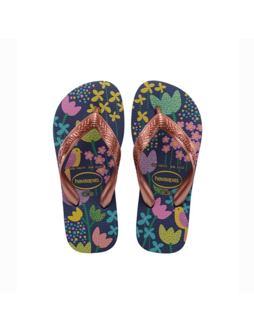 Havaianas - kids flores dark blu/gold 4000052.7182