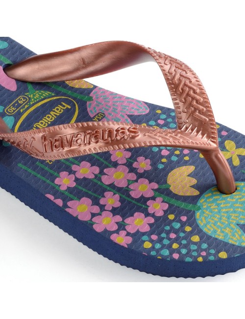 Havaianas - kids flores dark blu/gold 4000052.7182