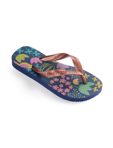 Havaianas - kids flores dark blu/gold 4000052.7182