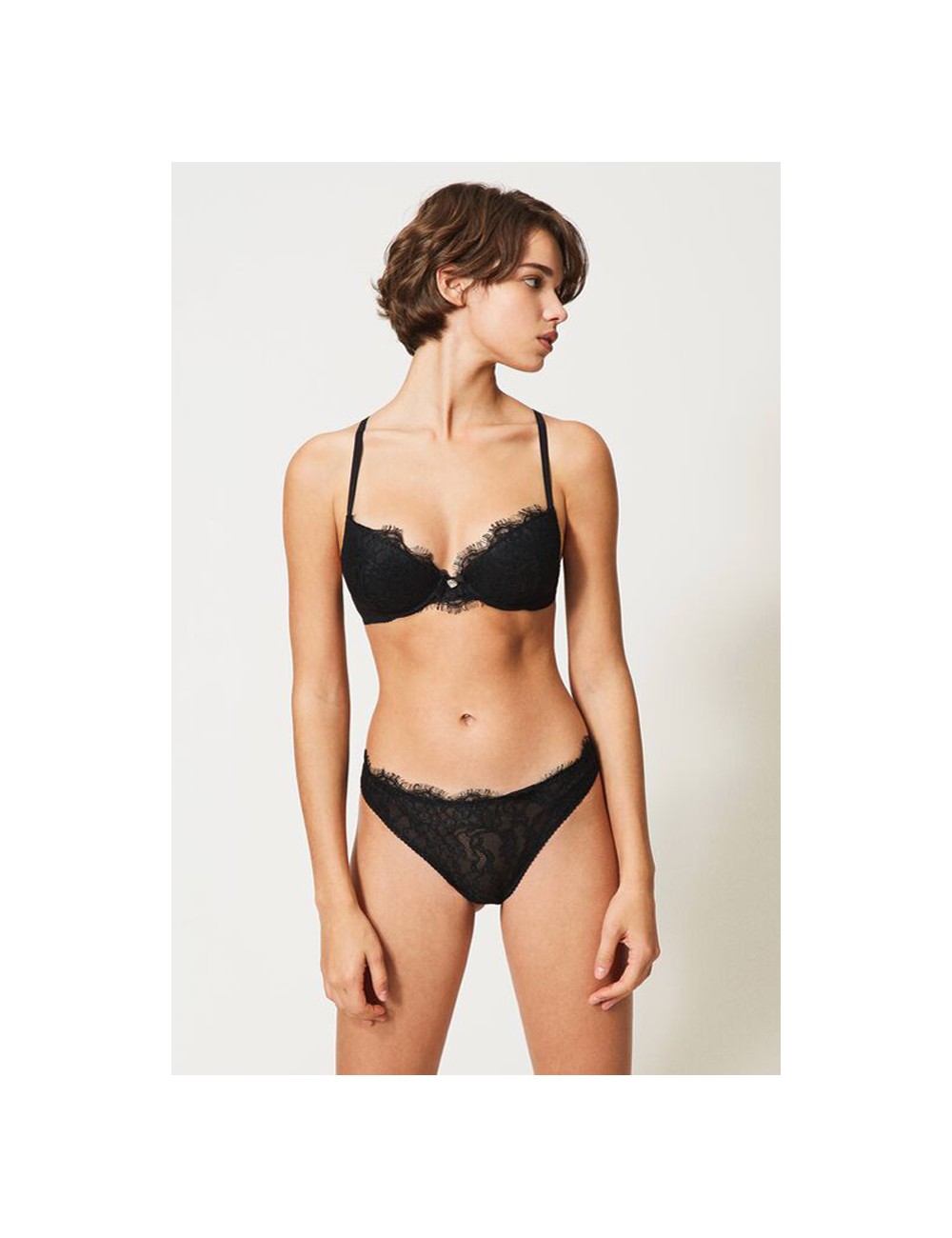 Twinset - slip brasiliana 211ll6377 nero