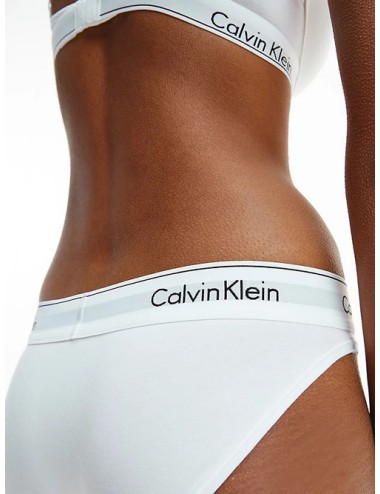 Ck - slip bikini cotton  0000f3787e bianco