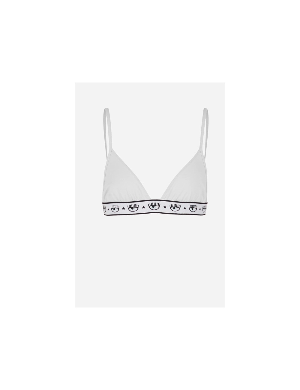 Chiaraferragni - reggiseno triangolo logomania 4602 3224 0001 bianco