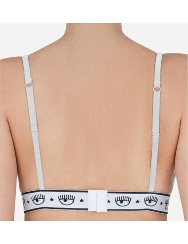 Chiaraferragni - reggiseno triangolo logomania 4602 3224 0001 bianco