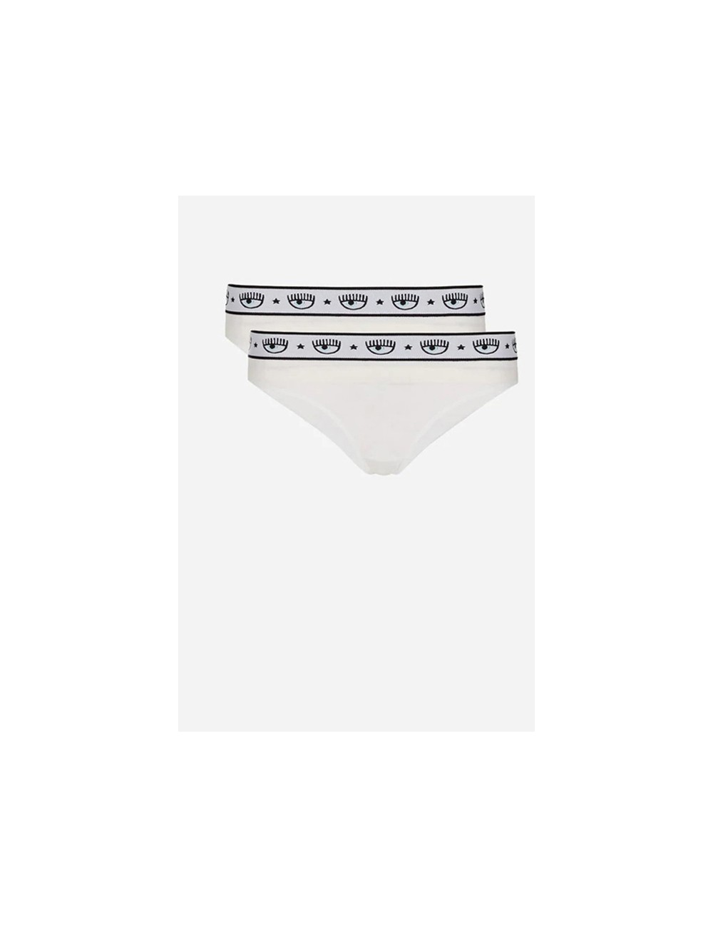 Chiaraferragni - slip brasiliano bipack logomania 4704 3224 0001 bianco