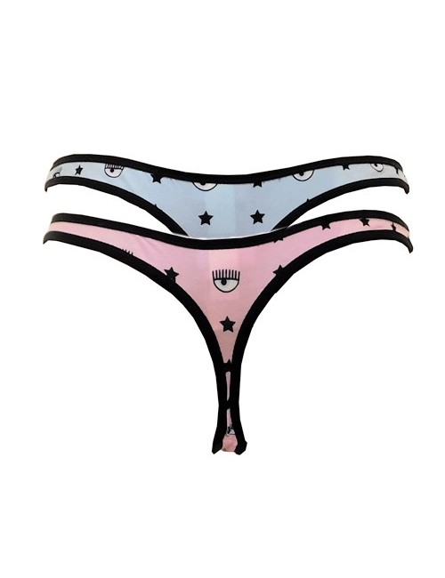 Chiaraferragni - slip perizoma bipack 4729 3226 3242 azz/rosa