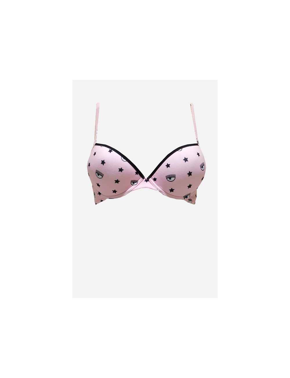 Chiaraferragni - reggiseno push-up eye star all-over 4625 3226 1242 rosa