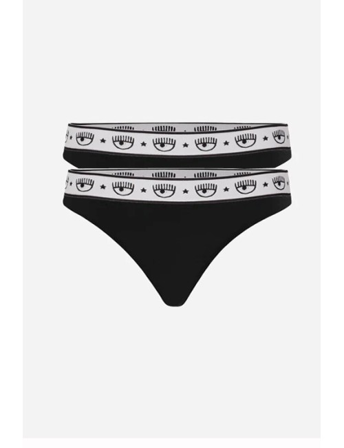 Chiaraferragni - slip bipack logomania 4702 3224 0555 nero