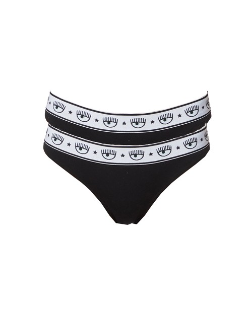 Chiaraferragni - slip bipack logomania 4702 3224 0555 nero